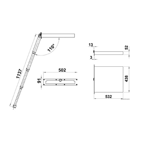 Scaletta per barca o gommone "TOP LINE" inox, 4 gradini in Teak comfort